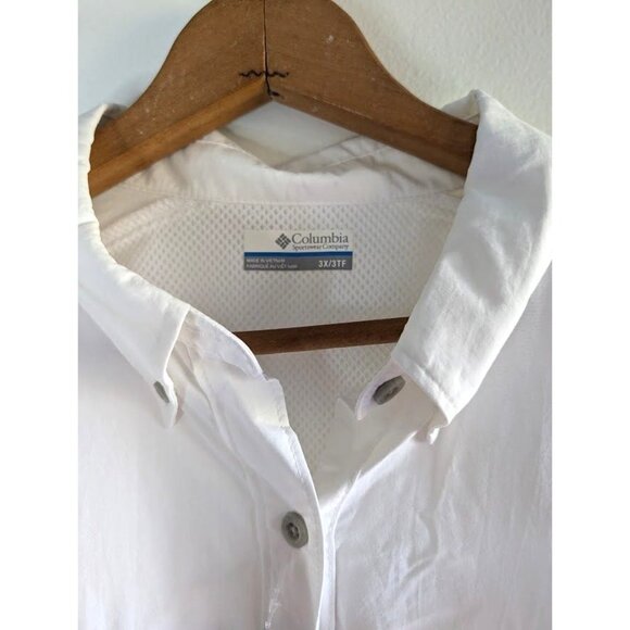 Columbia Shirt Women's Size 3X PFG Bahama Button Front Vented Omni Shade NEW - Picture 6 of 9